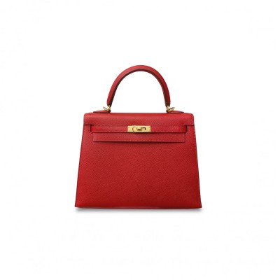 HERMÈS MASTER KELLY 25 EPSOM WITH GOLD HARDWARE RED 625007 (25*17*7cm)